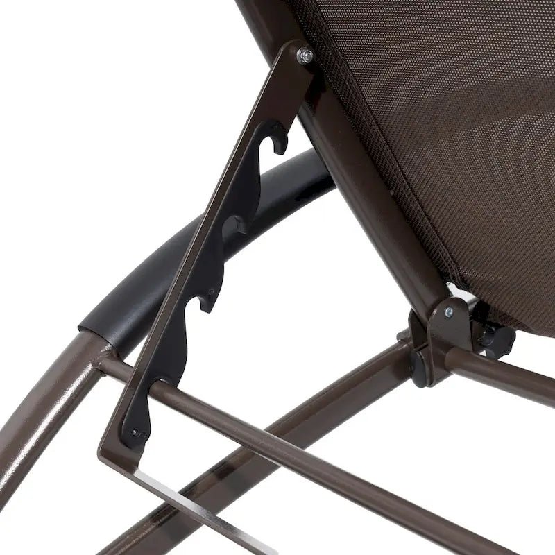 Chaises longues pliantes réglables d'extérieur avec appuie-tête (Lot de 2)