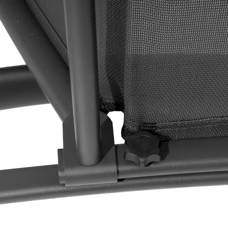 Chaises longues pliantes réglables d'extérieur avec appuie-tête (Lot de 2)