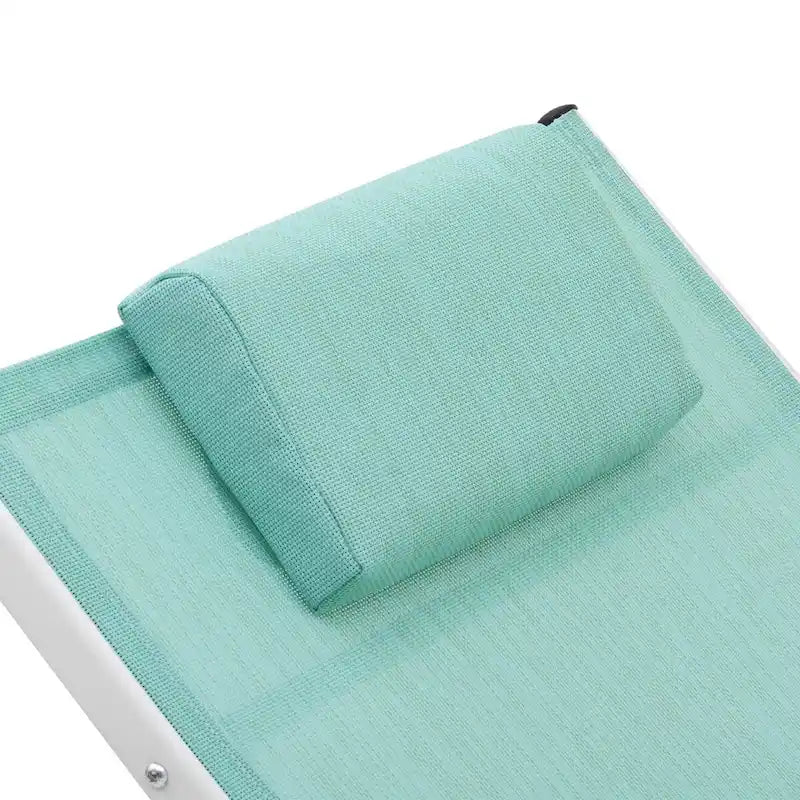 Chaises longues pliantes réglables d'extérieur avec appuie-tête (Lot de 2)