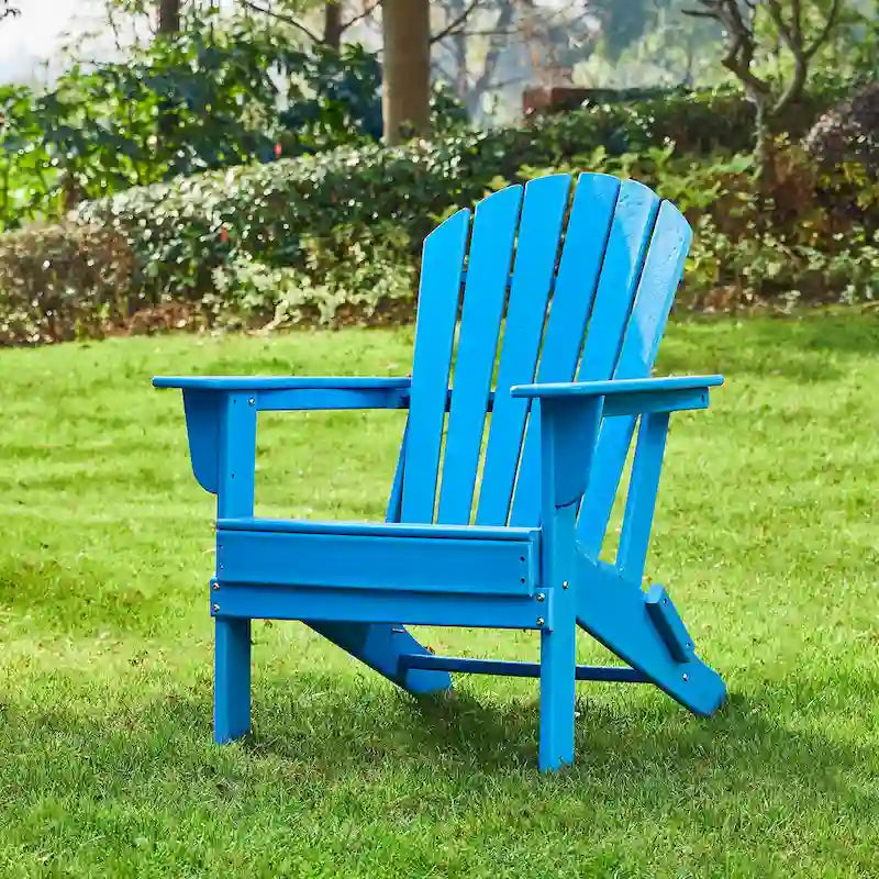 Chaise Adirondack pliante en PEHD pour patio extérieur Elm Plus
