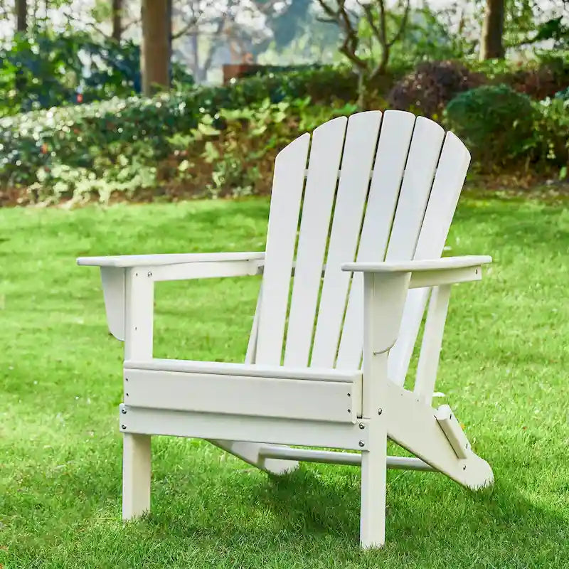 Chaise Adirondack pliante en PEHD pour patio extérieur Elm Plus