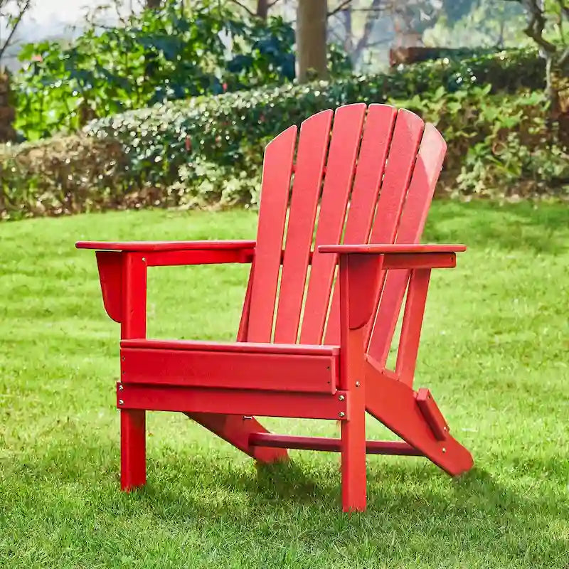 Chaise Adirondack pliante en PEHD pour patio extérieur Elm Plus