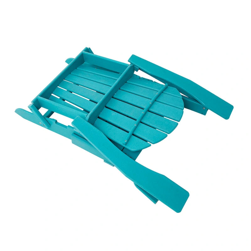 Chaise Adirondack pliante en PEHD pour patio extérieur Elm Plus