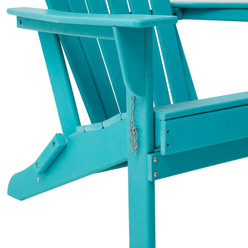 Chaise Adirondack pliante en PEHD pour patio extérieur Elm Plus