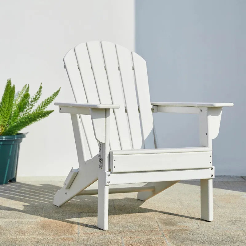 Chaise Adirondack pliante en PEHD pour patio extérieur Elm Plus