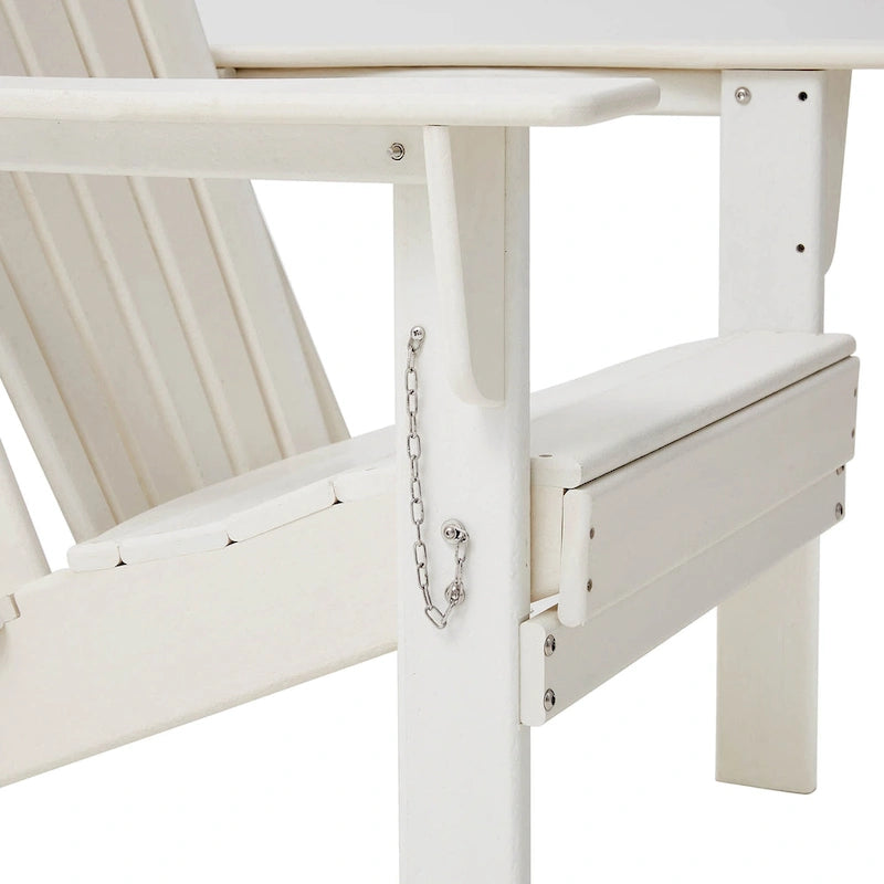Chaise Adirondack pliante en PEHD pour patio extérieur Elm Plus