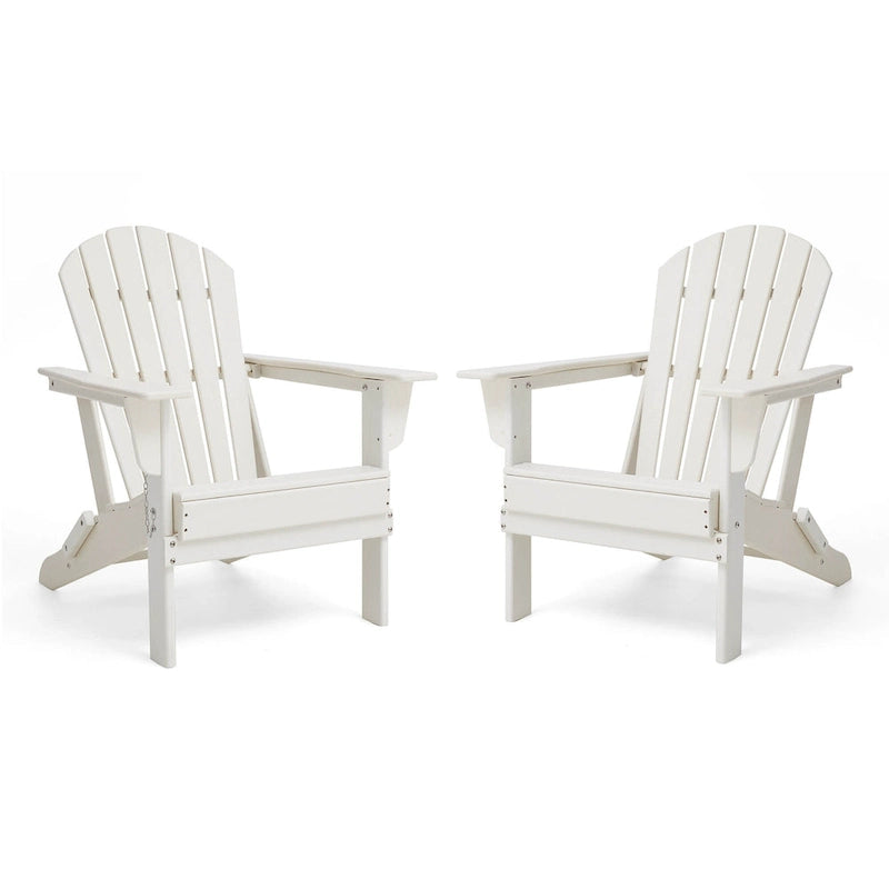 Chaise Adirondack pliante en PEHD pour patio extérieur Elm Plus