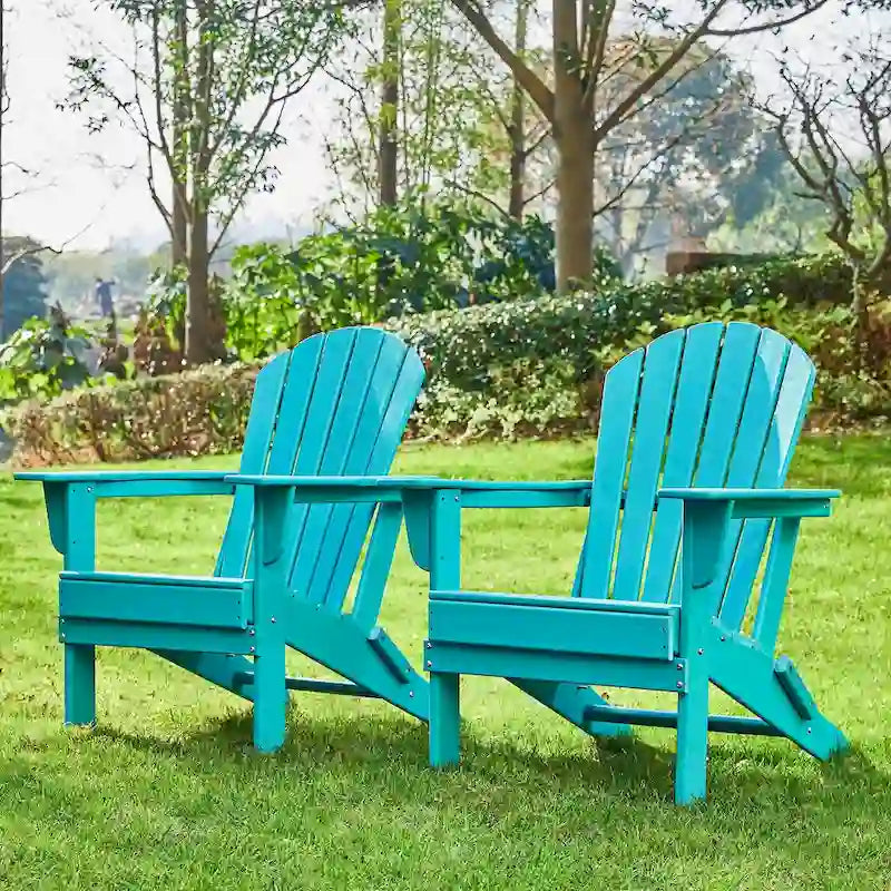 Chaise Adirondack pliante en PEHD pour patio extérieur Elm Plus