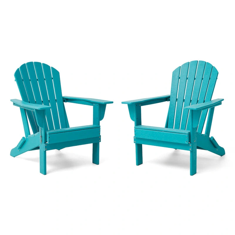 Chaise Adirondack pliante en PEHD pour patio extérieur Elm Plus