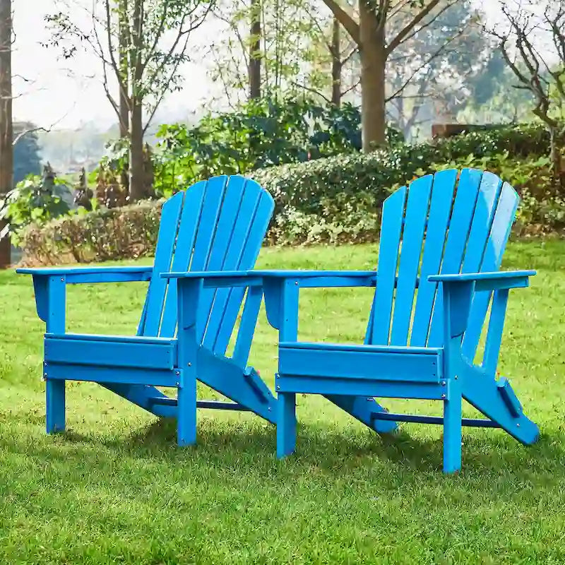 Chaise Adirondack pliante en PEHD pour patio extérieur Elm Plus