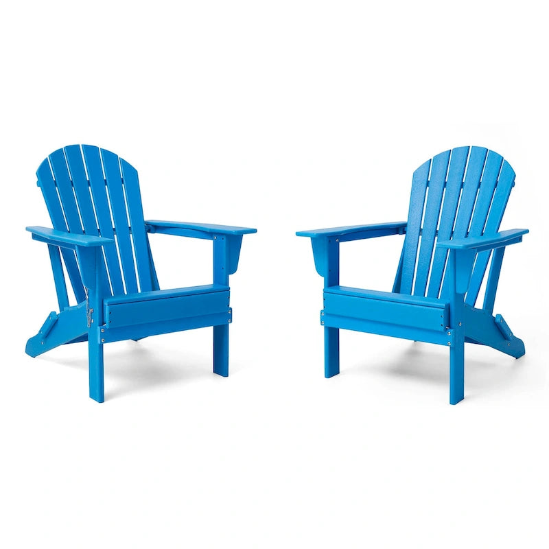 Chaise Adirondack pliante en PEHD pour patio extérieur Elm Plus