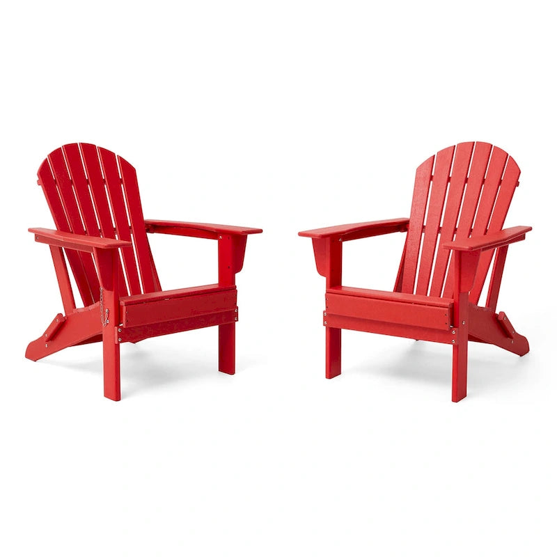 Chaise Adirondack pliante en PEHD pour patio extérieur Elm Plus