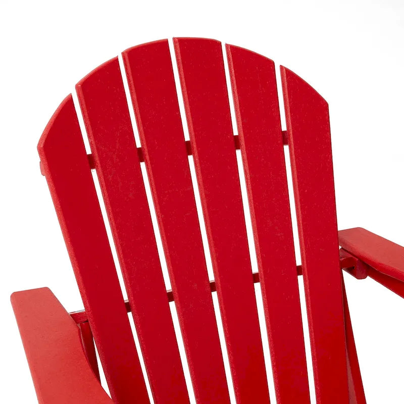 Chaise Adirondack pliante en PEHD pour patio extérieur Elm Plus