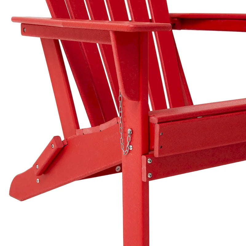 Chaise Adirondack pliante en PEHD pour patio extérieur Elm Plus