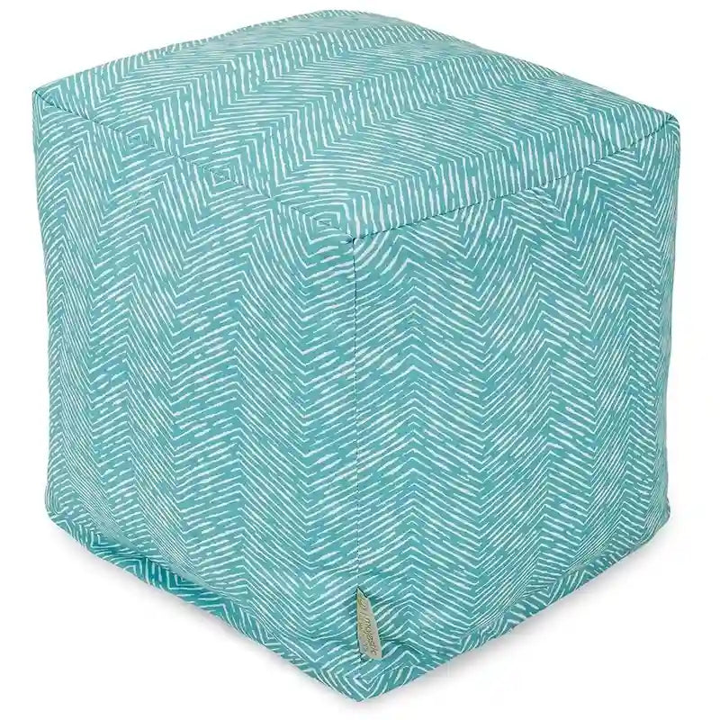Majestic Home Goods Pouf Cube Repose-pieds Intérieur / Extérieur Sud-Ouest