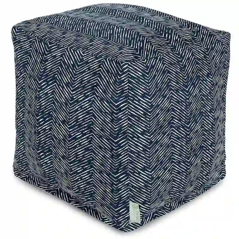 Majestic Home Goods Pouf Cube Repose-pieds Intérieur / Extérieur Sud-Ouest