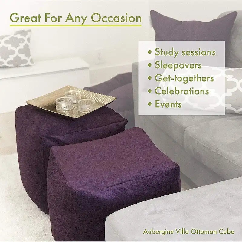 Majestic Home Goods Pouf Cube Repose-pieds Intérieur / Extérieur Sud-Ouest