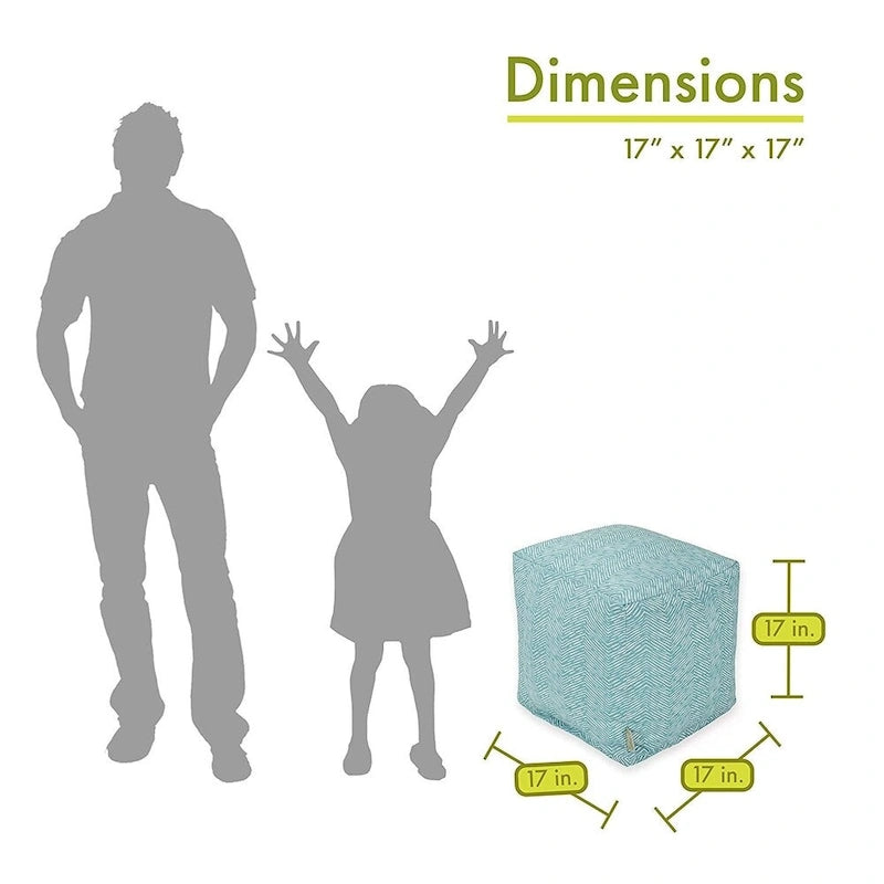 Majestic Home Goods Pouf Cube Repose-pieds Intérieur / Extérieur Sud-Ouest