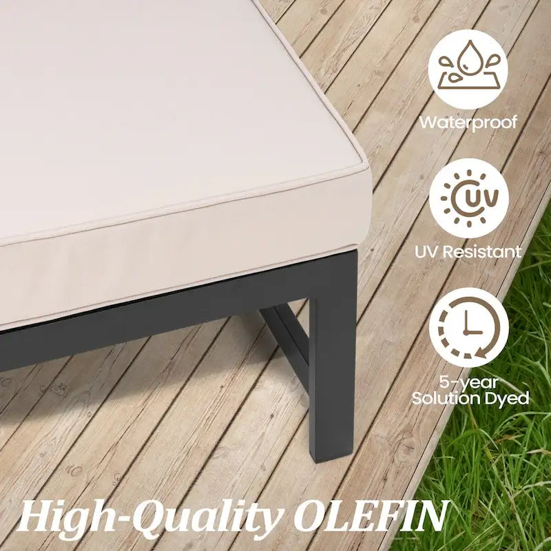 VredHom Lit de repos extérieur pour patio - Canapé d'angle modulable pour patio