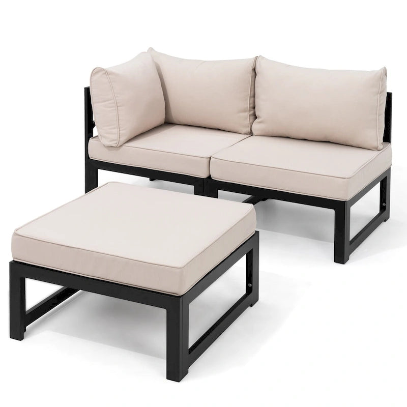 VredHom Lit de repos extérieur pour patio - Canapé d'angle modulable pour patio