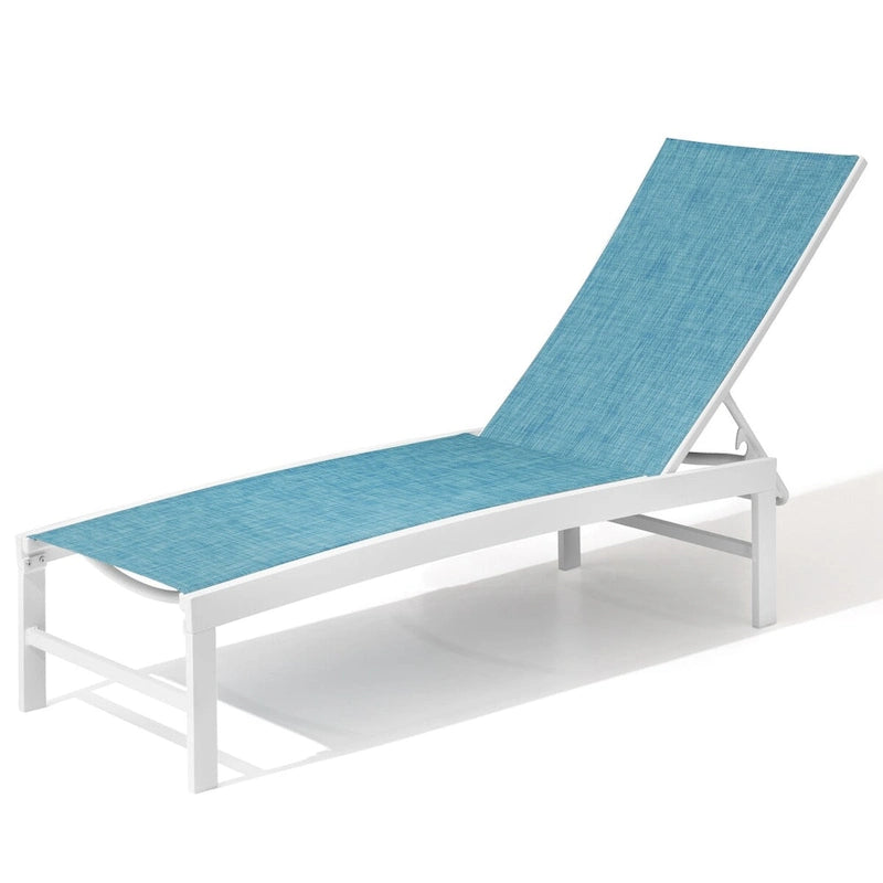 VredHom Chaise longue d'extérieur réglable en aluminium - 153,4 cm L * 62,5 cm l * 40,9/103,6 cm H