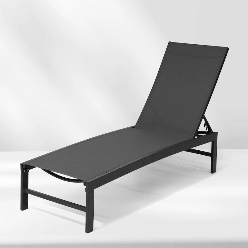 VredHom Chaise longue d'extérieur réglable en aluminium - 153,4 cm L * 62,5 cm l * 40,9/103,6 cm H