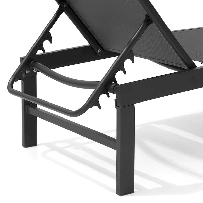VredHom Chaise longue d'extérieur réglable en aluminium - 153,4 cm L * 62,5 cm l * 40,9/103,6 cm H