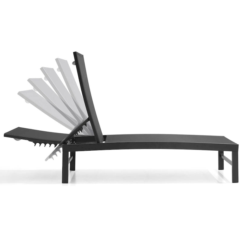 VredHom Chaise longue d'extérieur réglable en aluminium - 153,4 cm L * 62,5 cm l * 40,9/103,6 cm H