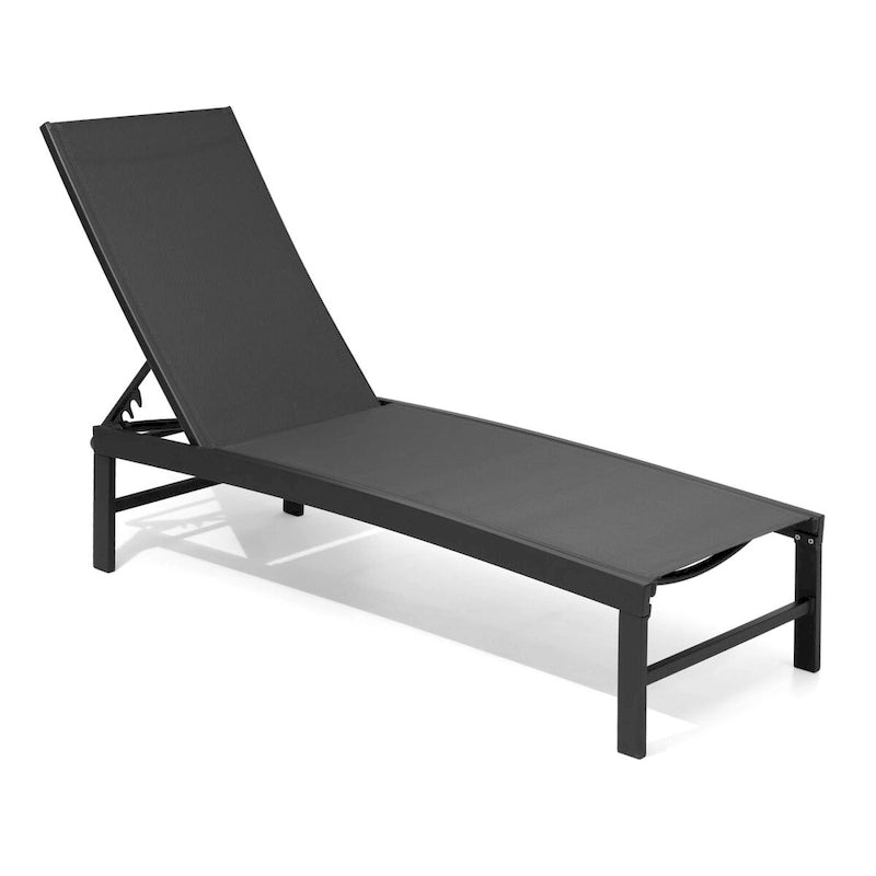 VredHom Chaise longue d'extérieur réglable en aluminium - 153,4 cm L * 62,5 cm l * 40,9/103,6 cm H