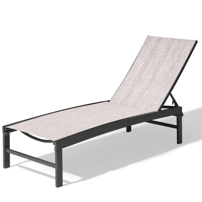 VredHom Chaise longue d'extérieur réglable en aluminium - 153,4 cm L * 62,5 cm l * 40,9/103,6 cm H