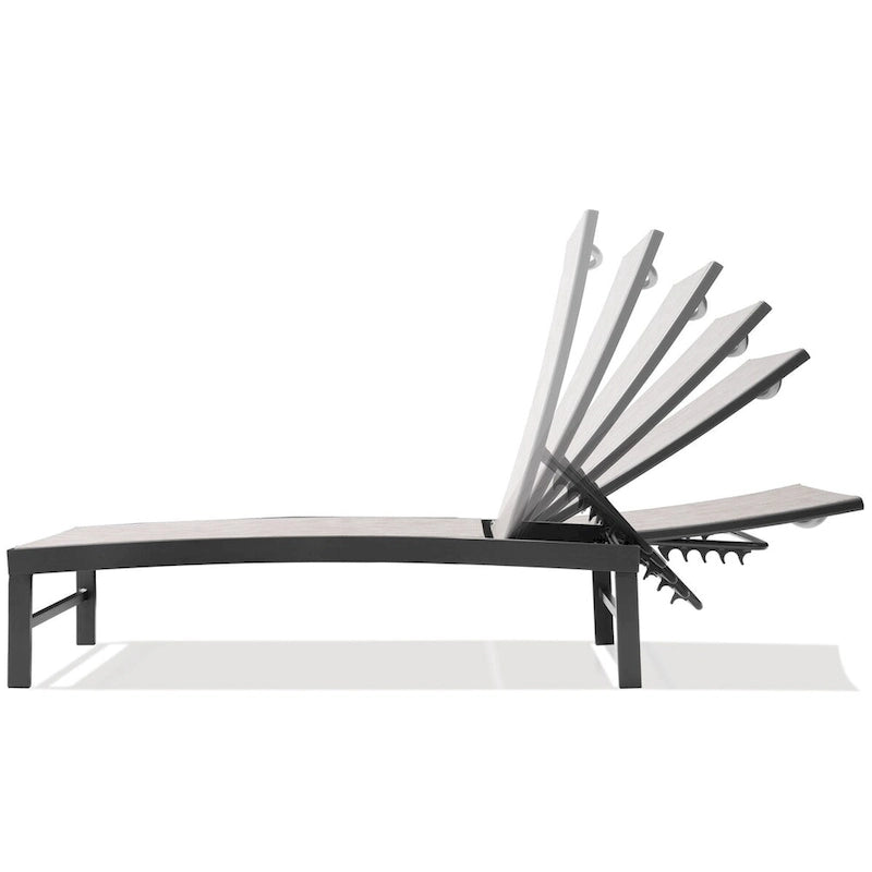 VredHom Chaise longue d'extérieur réglable en aluminium - 153,4 cm L * 62,5 cm l * 40,9/103,6 cm H