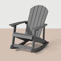 Chaise berçante WINSOON HIPS toutes saisons pour l'extérieur et l'intérieur, chaise Adirondack à bascule