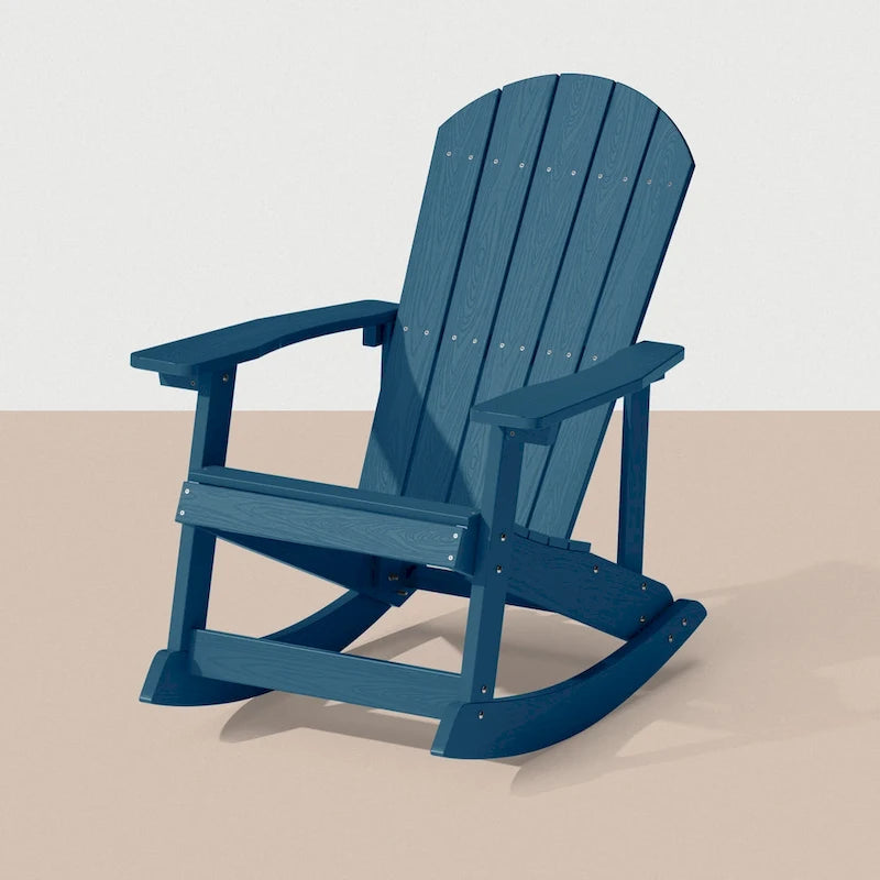 Chaise berçante WINSOON HIPS toutes saisons pour l'extérieur et l'intérieur, chaise Adirondack à bascule