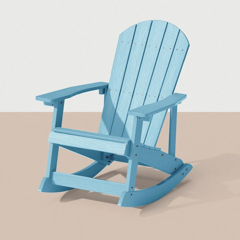 Chaise berçante WINSOON HIPS toutes saisons pour l'extérieur et l'intérieur, chaise Adirondack à bascule