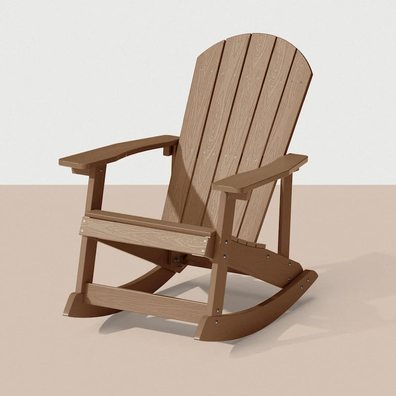 Chaise berçante WINSOON HIPS toutes saisons pour l'extérieur et l'intérieur, chaise Adirondack à bascule