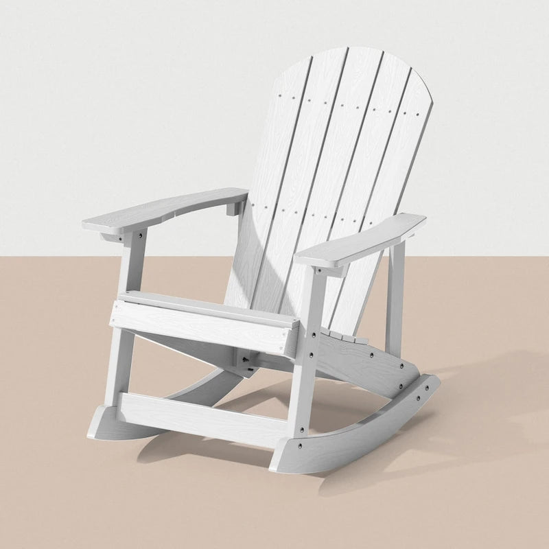 Chaise berçante WINSOON HIPS toutes saisons pour l'extérieur et l'intérieur, chaise Adirondack à bascule