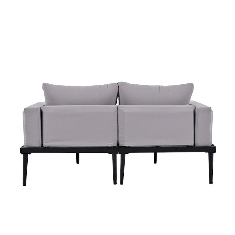 Lit de repos extérieur avec espaces latéraux en bois d'acacia