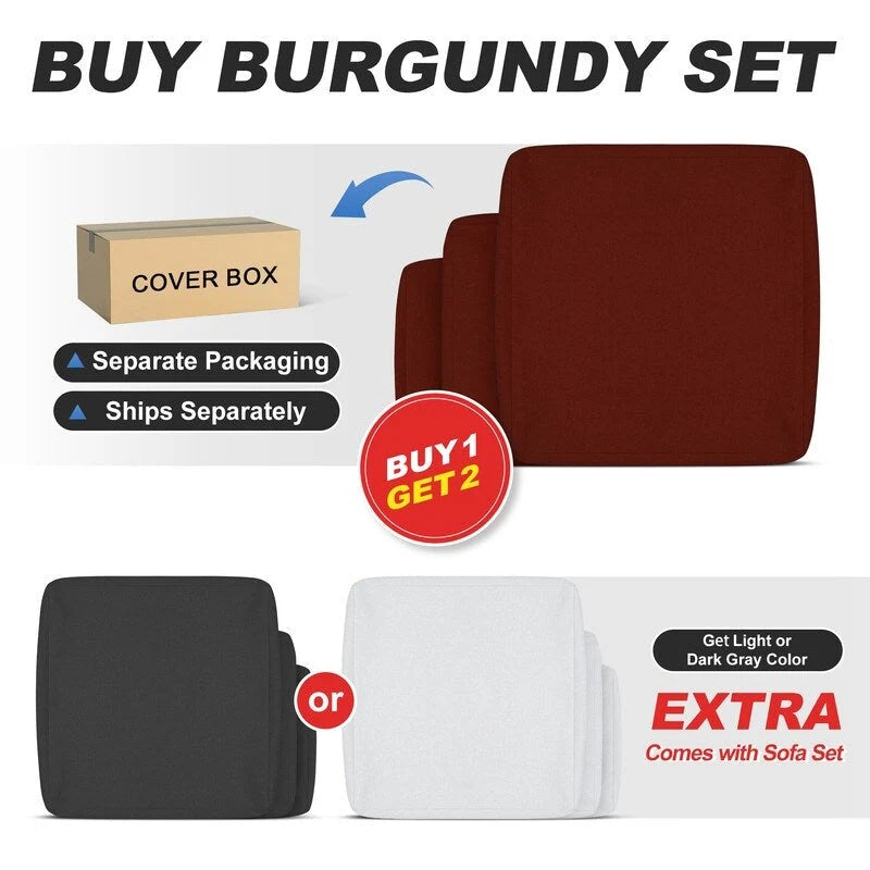 FINCATI Ensemble de canapé sectionnel 7 pièces en osier pour extérieur avec table brasero