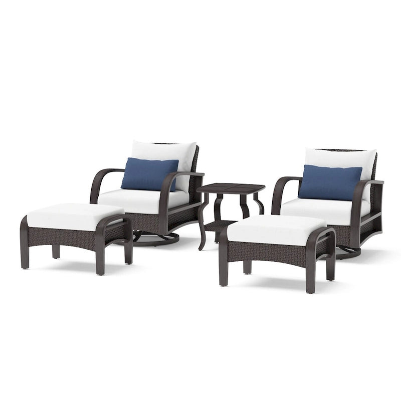 Ensemble fauteuil club de jardin et ottoman Barcelo 5 pièces Sunbrella