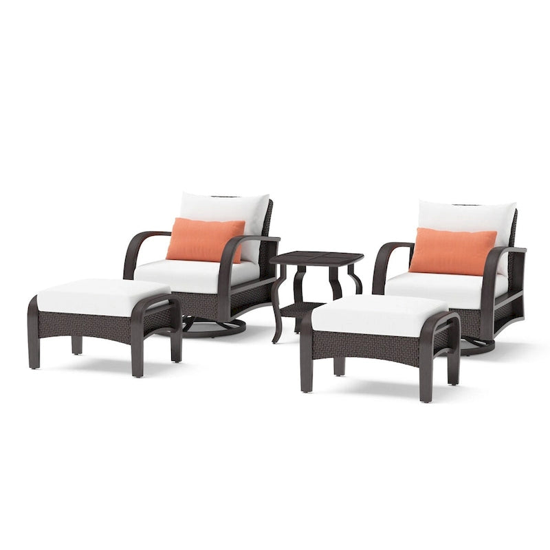 Ensemble fauteuil club de jardin et ottoman Barcelo 5 pièces Sunbrella
