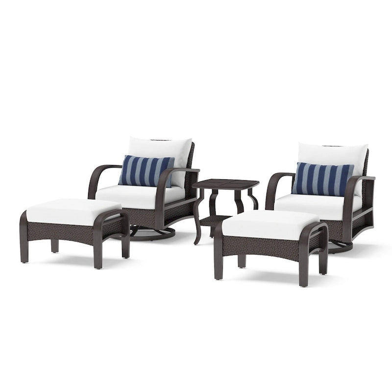 Ensemble fauteuil club de jardin et ottoman Barcelo 5 pièces Sunbrella