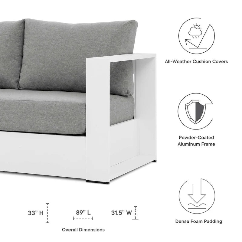 Ensemble 2 pièces Tahoe en aluminium thermolaqué pour patio
