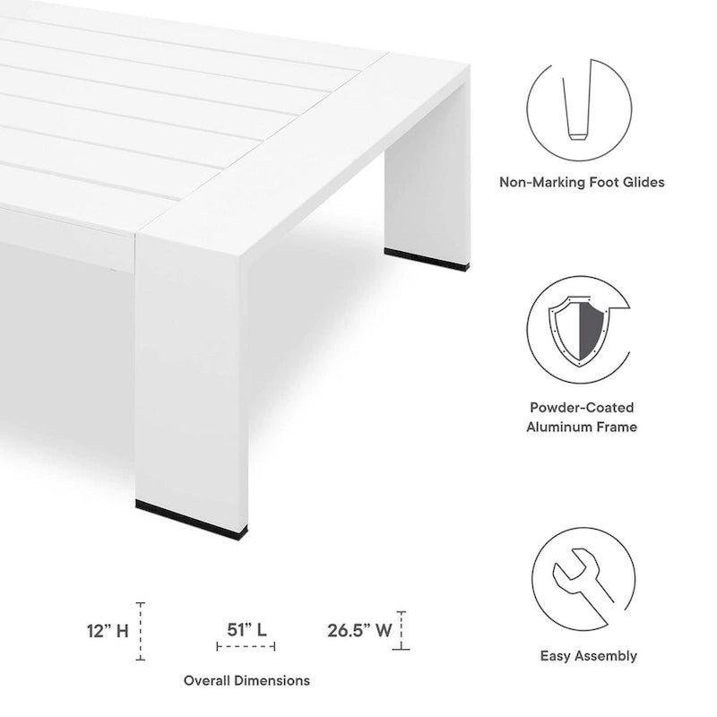 Ensemble 2 pièces Tahoe en aluminium thermolaqué pour patio