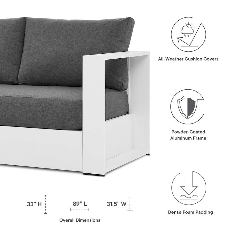 Ensemble 2 pièces Tahoe en aluminium thermolaqué pour patio