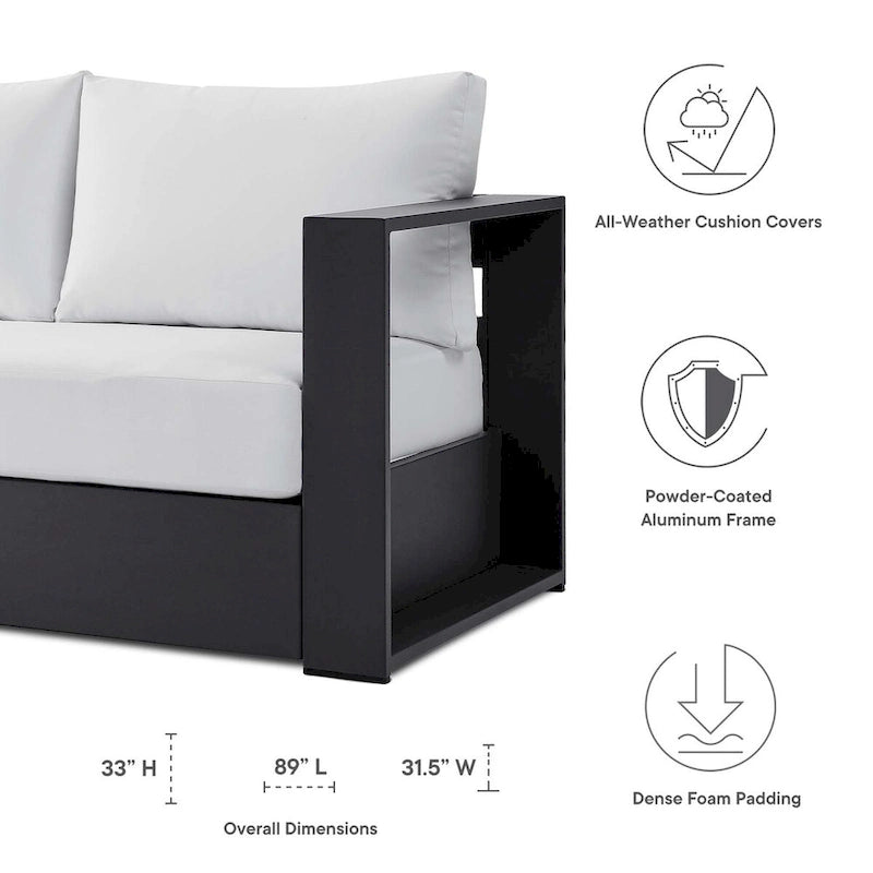 Ensemble 2 pièces Tahoe en aluminium thermolaqué pour patio