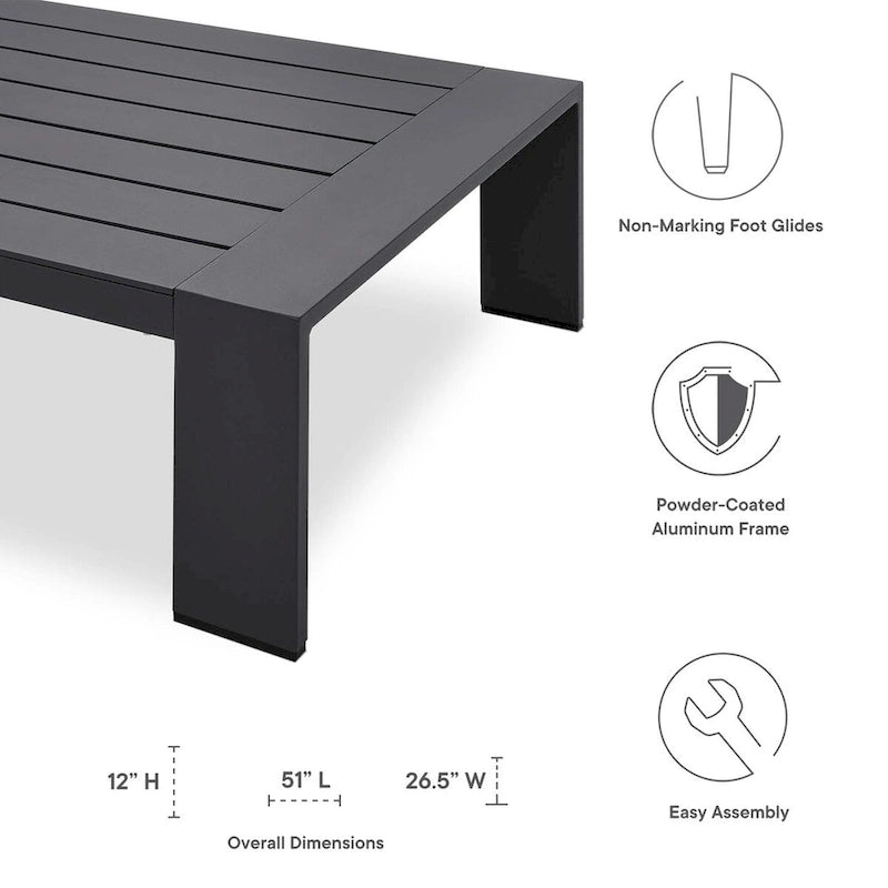 Ensemble 2 pièces Tahoe en aluminium thermolaqué pour patio