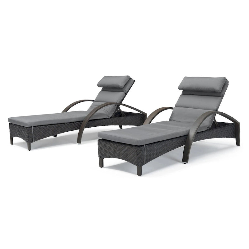 Ensemble de 2 chaises longues de patio d'extérieur Sunbrella Barcelo