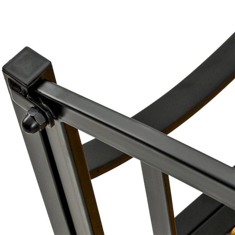 Banc de jardin Outsunny 50 en bois avec dossier et cadre en acier