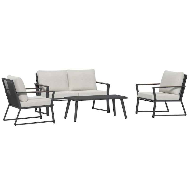 Ensemble de canapés de jardin avec fauteuils