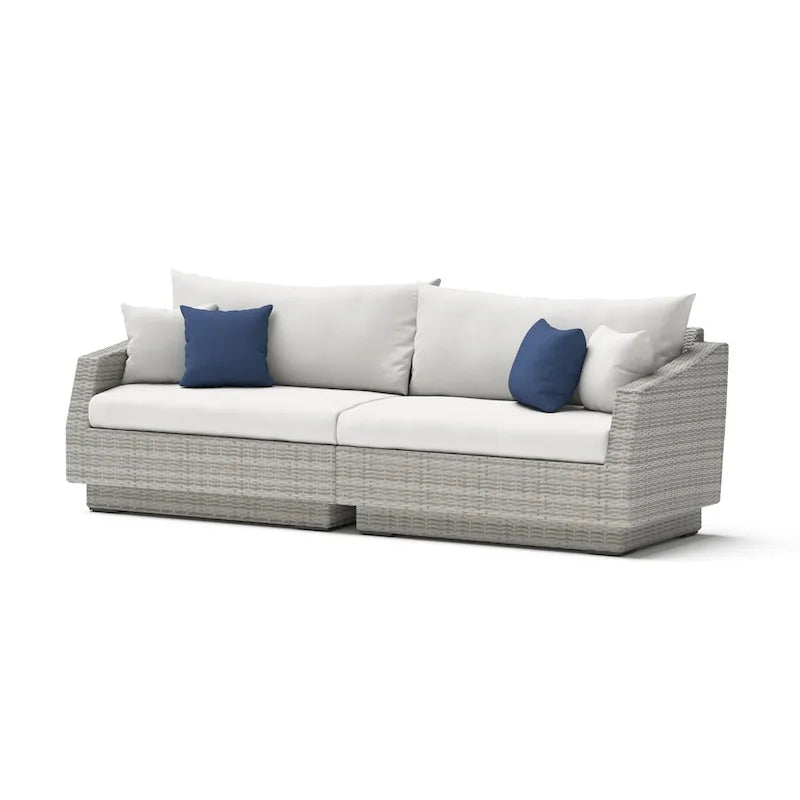 Ensemble de mobilier de patio avec foyer Cannes 8 pièces Sunbrella